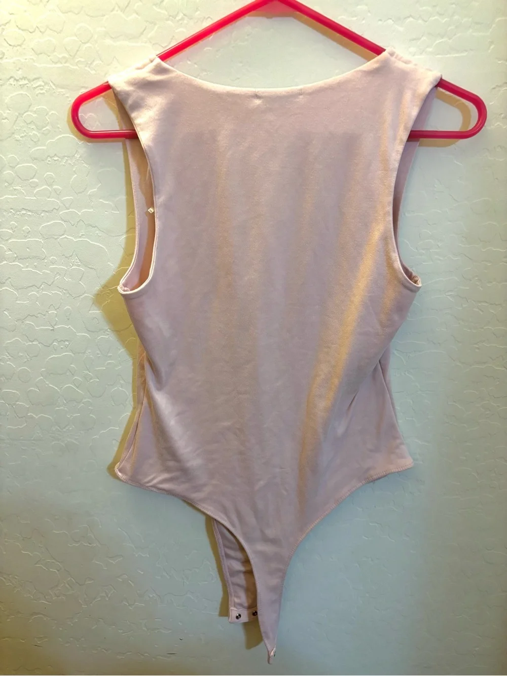Fitted Square Neck Bodysuit - Pale Pink - Picture 2 of 2